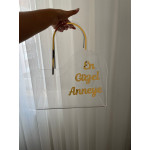 pleksi büküm çiçek çantası